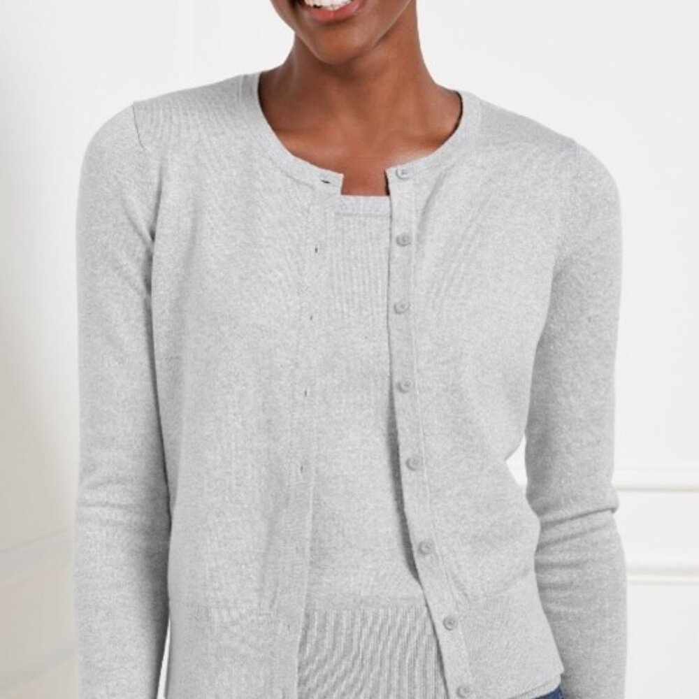 Talbots Metallic Charming Cardigan and matching sleeveless shell
